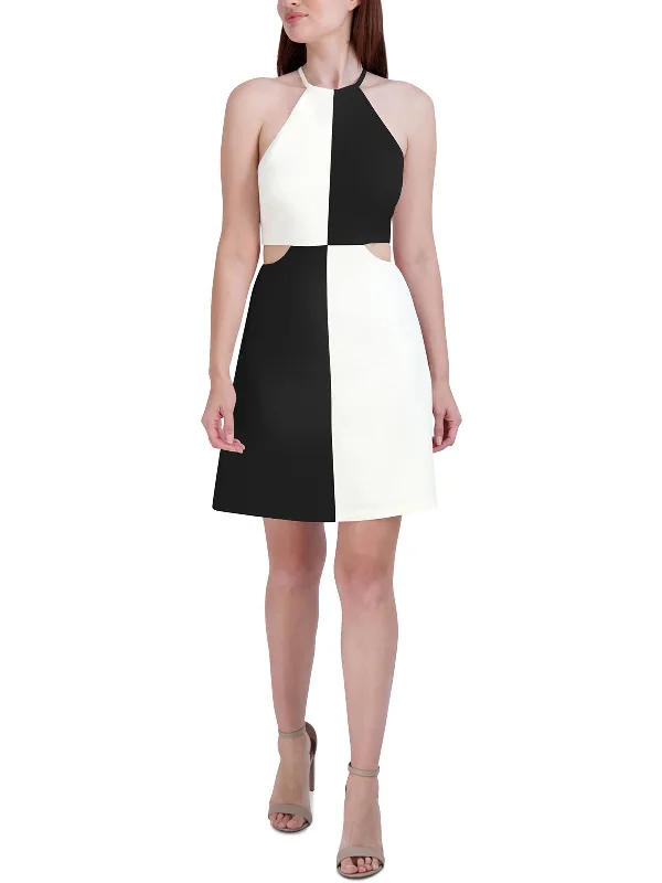 Online Clothing Stores Womens Mini Cut-Out Halter Dress
