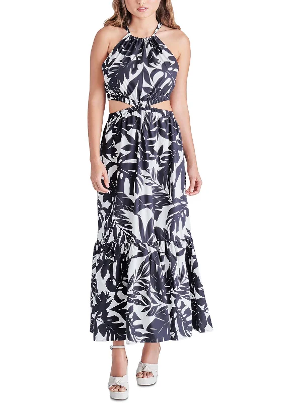 Boutique Dress Online Jules Womens Halter Neck Ankle Length Sheath Dress