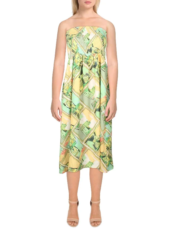 Luxury Fashion Womens Tube Top Knee-Length Fit & Flare Dress