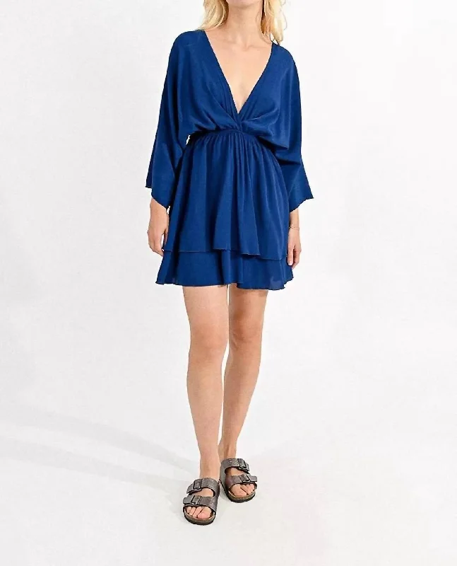 Women's Everyday Clothes Loose Fitting Dress In Navy