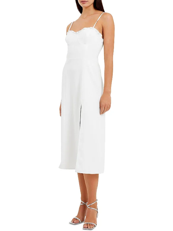 Casual Dresses for Women Womens Frilled Crepe Slip Dress