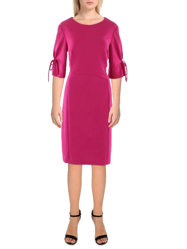 Women's Clothing With Trendy Designs Womens Crepe Scuba Sheath Dress