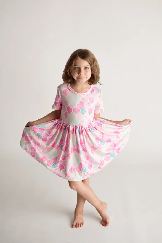 Elegant Women's Evening Garments MORROCAN PRINT DRESS