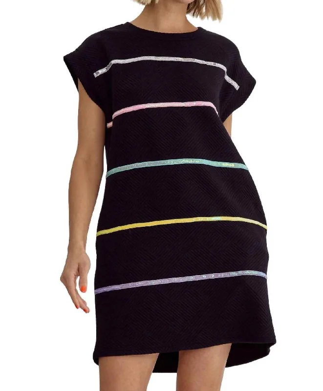Casual Clothing for Women Sequin Sweetness Dress In Black