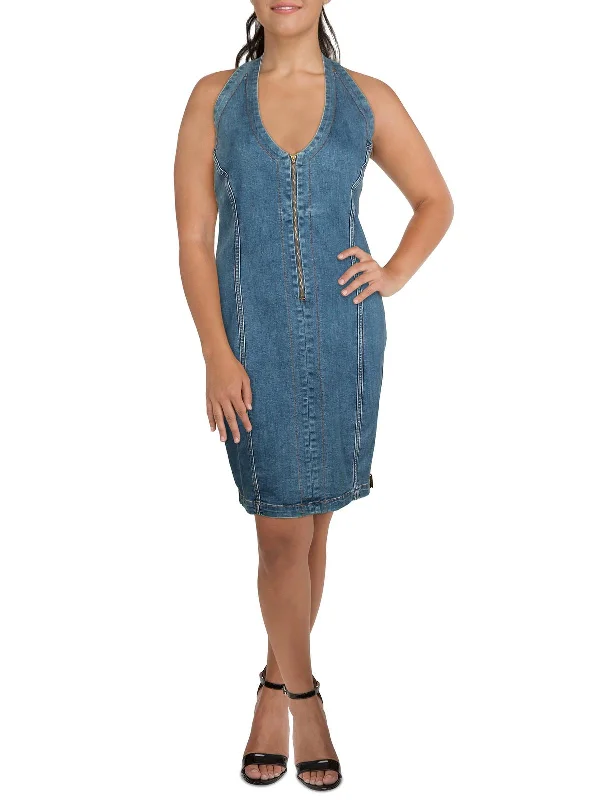 Women's Clothing for Every Occasion Plus Womens Denim Halter Dress