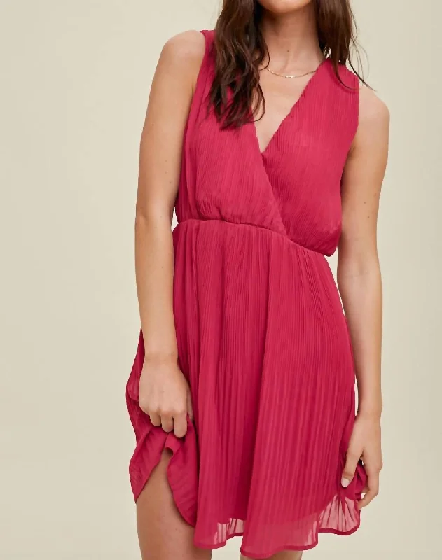 Charming Women's Outfit For Special Occasions Haylea Dress In Magenta