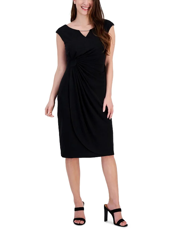 Women's Elegant Formal Outfit Womens Rhinestone Detail Jersey Sheath Dress