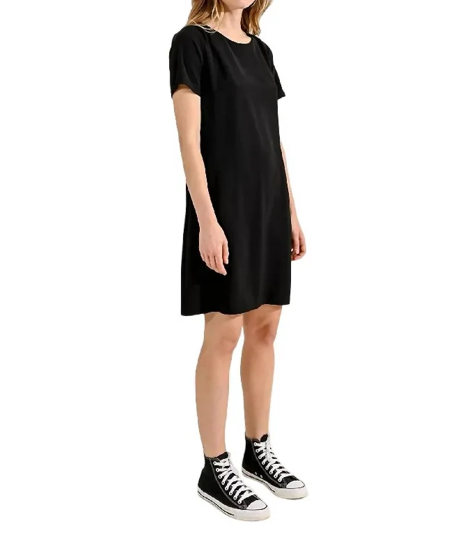 Trendy Women's Apparel Mini Straight Dress In Black