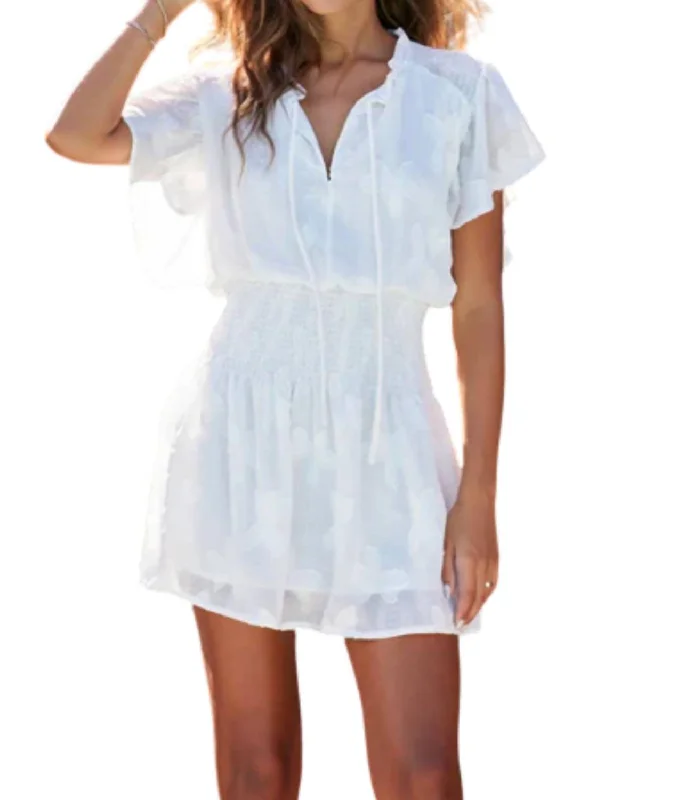 Versatile Women's Clothing for All Occasions Lana Flutter Sleeve Dress In Salt