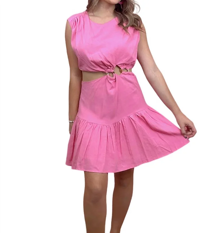 Women's Occasion Wear Clothes Bright And Lovely Dress In Pink