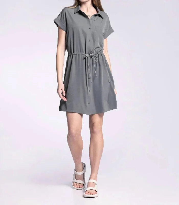 Trendy Women's Apparel for All Seasons Billy Dress In Pewter Green