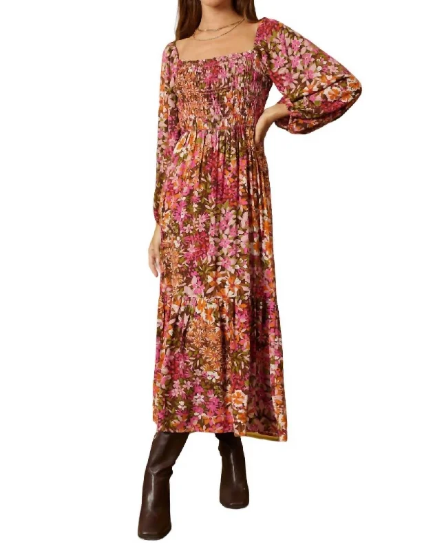 Women's Active Outfit For Fitness Modern Muse Dress In Pink/brown