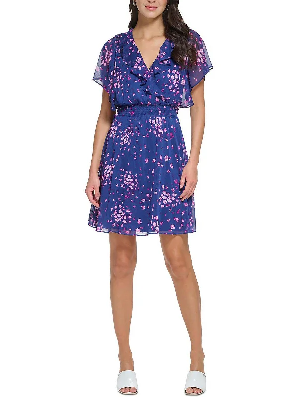 Women's Casual Garments Womens Chiffon Short Fit & Flare Dress