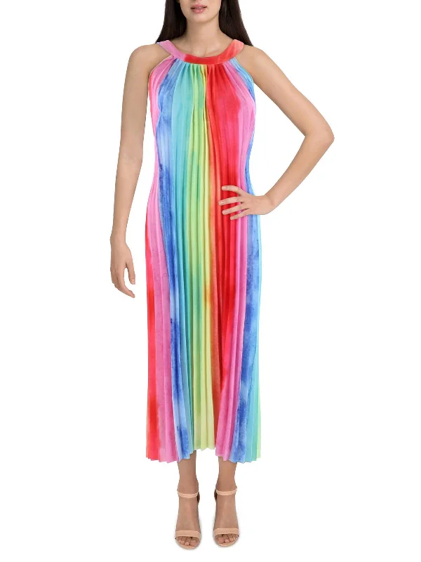 Tailored Clothing For Women Womens Semi-Formal Tea-Length Halter Dress