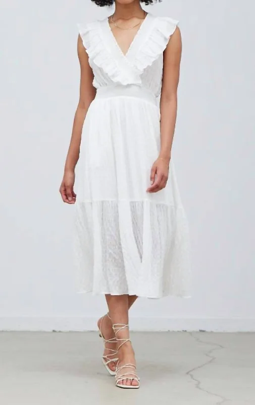 Fashion-Forward Women's Clothing Shayla Smock Dress In Off White