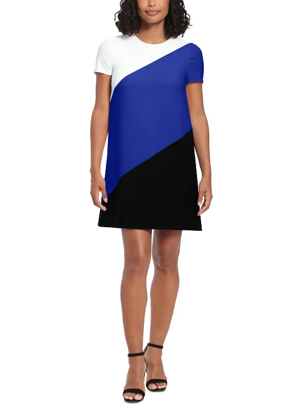 Women's Trendy Casual Outfit Womens Colorblock Polyester Sheath Dress