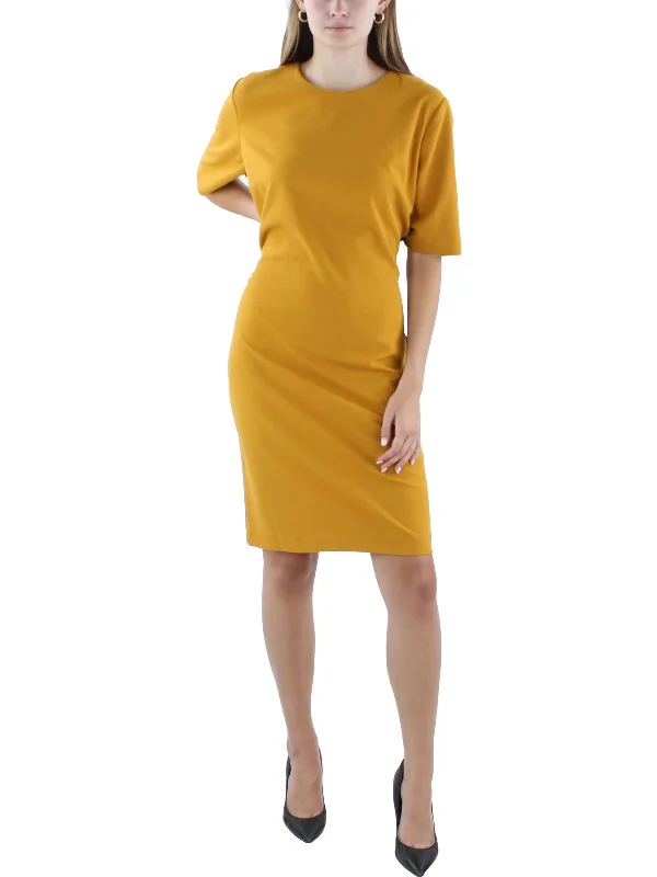Summer Sale Womens Knee-Length Elbow Sleeve Sheath Dress