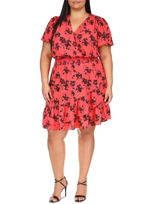 End Of Season Sale Clothing Womens Ruffled Crinkled Wear To Work Dress