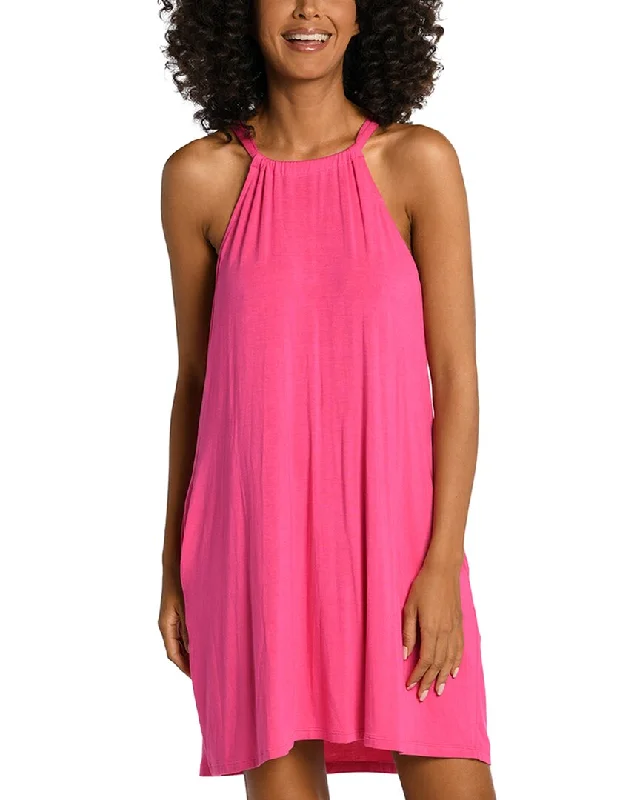 Timeless Classics La Blanca Draped Darling High Neck Dress
