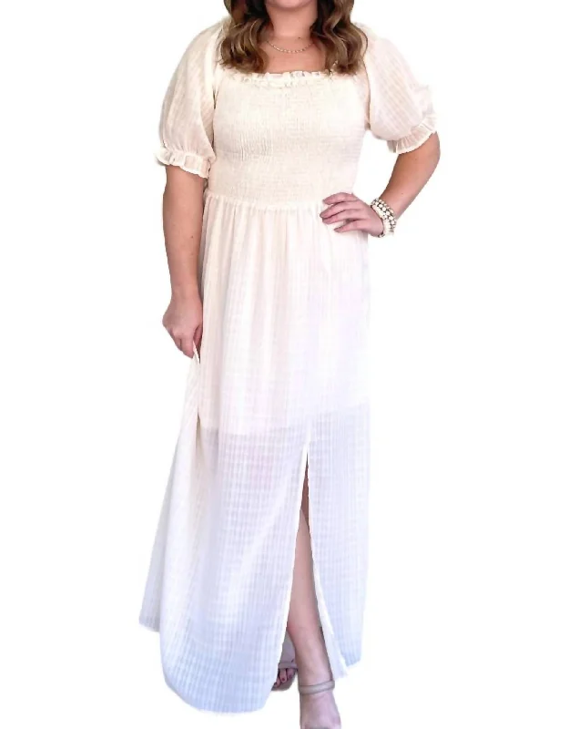 Outlet Clothing Autumn Breeze Dress In Beige