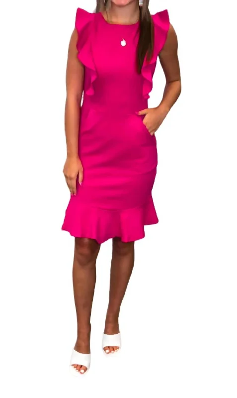 Sporty Streetwear Take A Look Dress In Fuchsia
