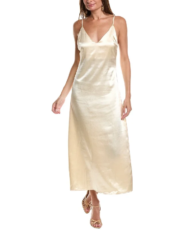Classic Women's Clothing Styles JL LUXE Maxi Slip Dress
