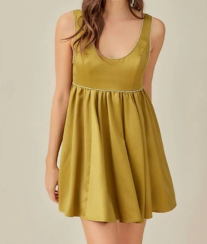 Trendy Athleisure Clothing For Women Tank Dress In Pistachio