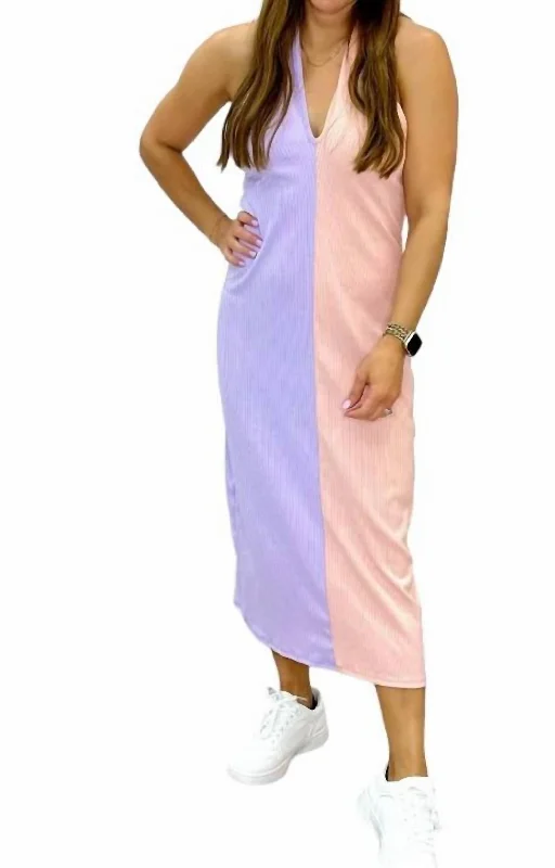 Women Wear Online Just Want To Have Fun Dress In Lilac Combo
