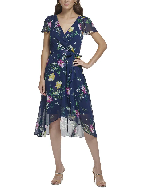 Flash Sale Online Womens Chiffon Fit & Flare Dress