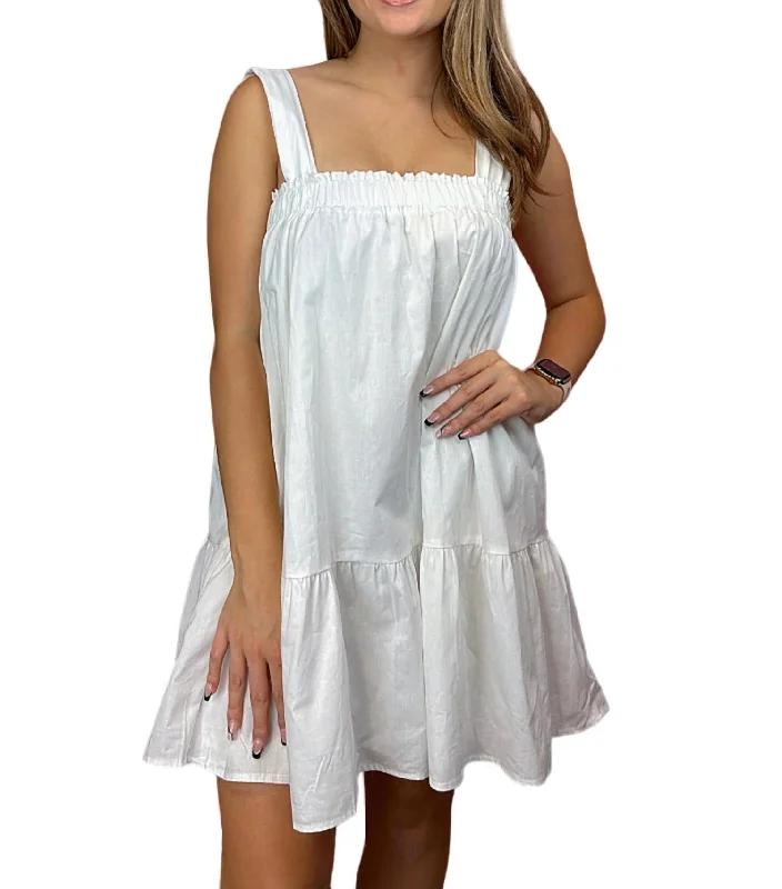 Women's Functional Outdoor Garments Into You Ruffled Dress In Off White