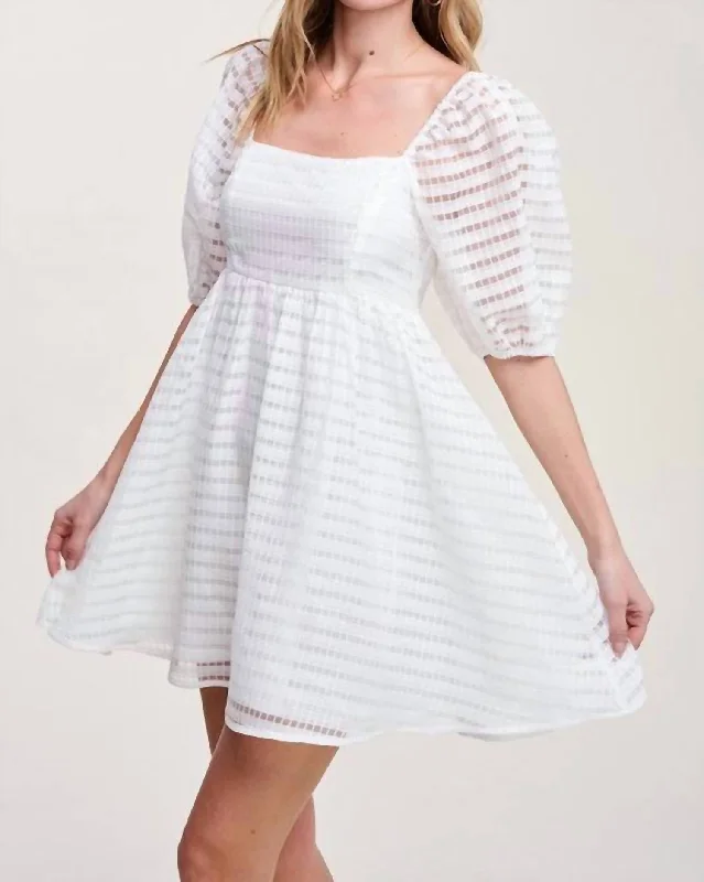 Women's Casual Outfit Confidently Cute Dress In White