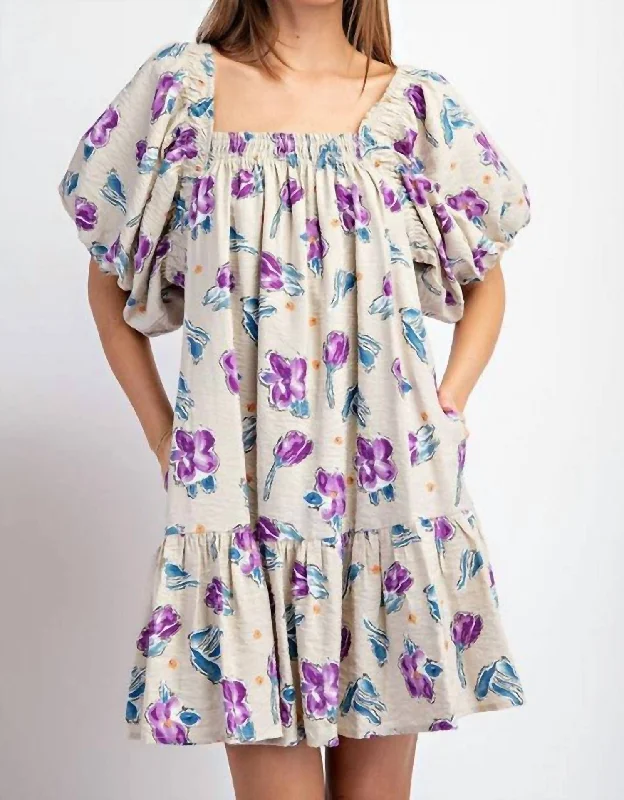 Women's Fashion Clothing Violet Dress In Taupe