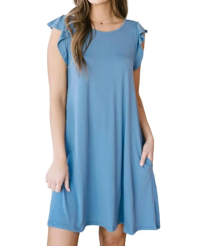 Best Online Boutiques No Worries Dress In Blue