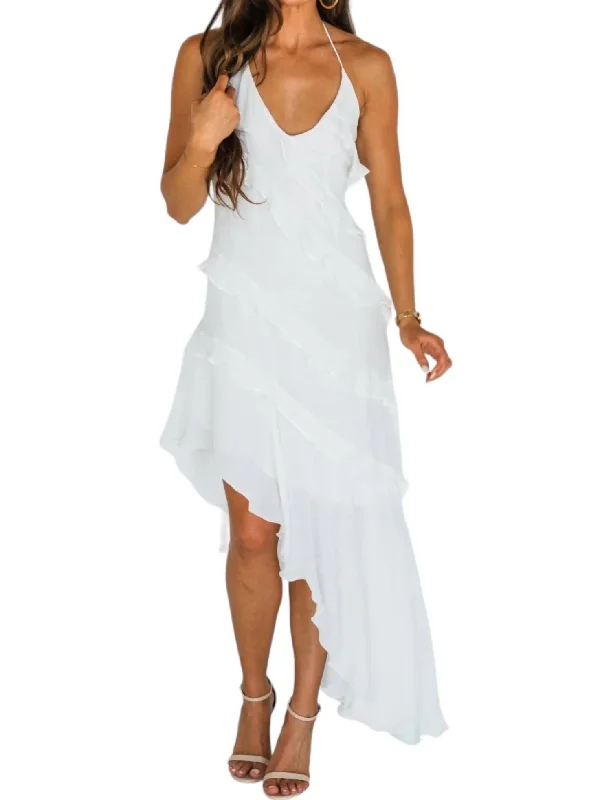 Vintage Clothing For Women Something New Ruffle Dress In White