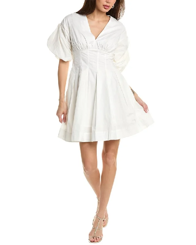 Timeless Women's Clothing Beulah Puff Sleeve A-Line Dress