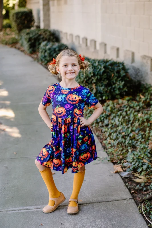 Comfortable Women's Clothes HALLOWEEN SPOOKY PUMPKIN DRESS