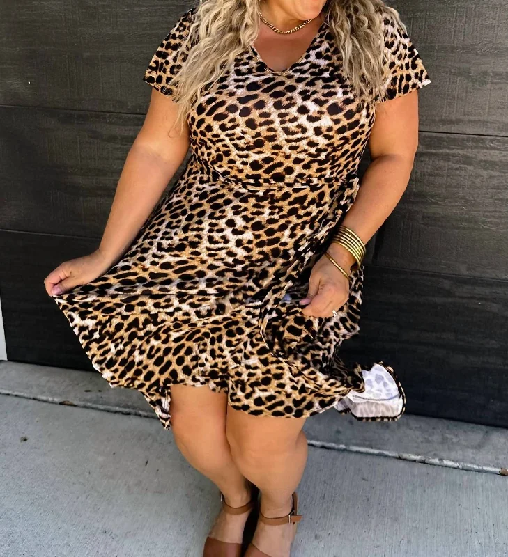 Women's Vacation Clothes Let's Get Wild Cheetah Dress