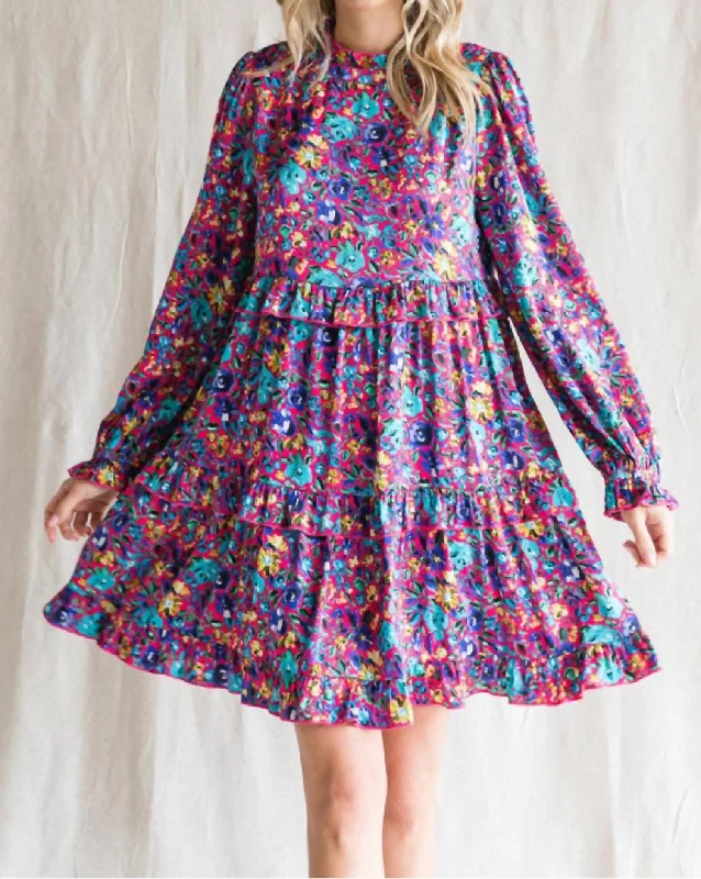 New Arrival Discount Frilled To Be Here Dress In Multi
