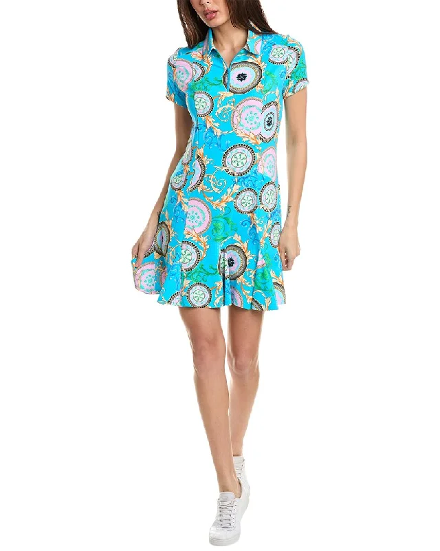 Women's Casual Dresses IBKUL Short Sleeve Godet Dress