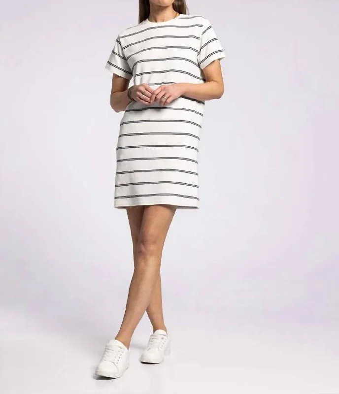 Women's Evening Clothing Tammie Dress In White Black Stripe