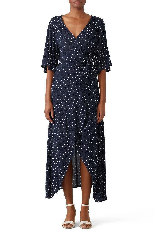Vibrant Femme Fashion Orna Wrap Maxi In Blue