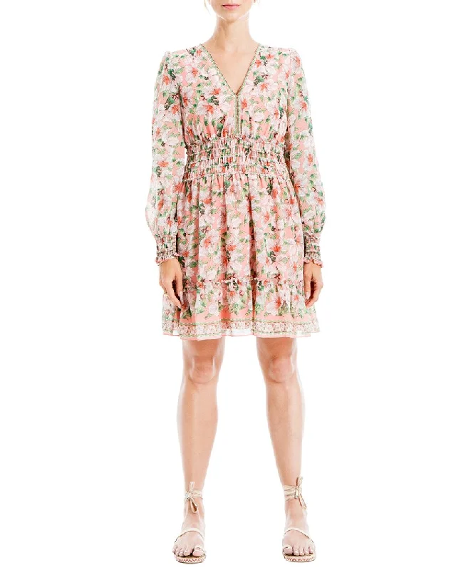 Festival Fashion Max Studio Georgette Smocked Dress