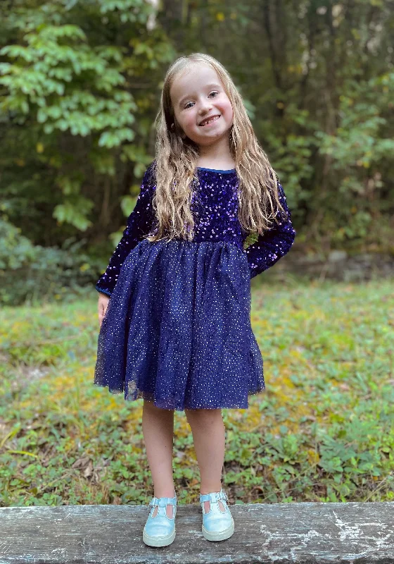 Women's Everyday Garments PURPLE SPARKLE DRESS