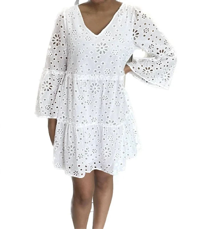 Women's Transitional Garments Meredith Eyelet Dress In White