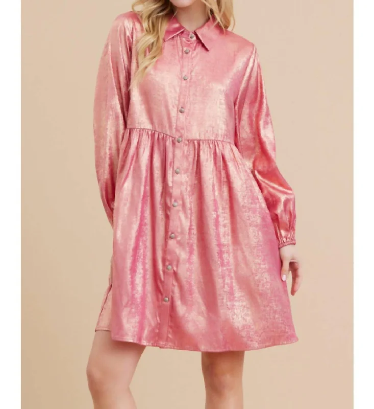 Casual Fashion Trends for Women Dance The Night Away Dress In Hot Pink
