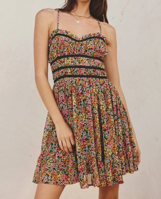 Clothing Sales Flower Bed Dress In Nightfall Ditsy