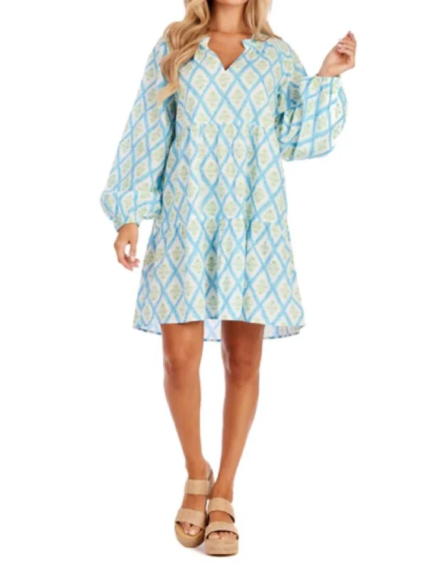 Stylish Loungewear for Women Vicky Tunic Dress In Blue