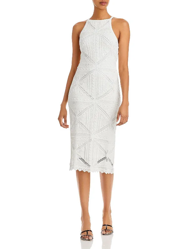 Women's Evening Wear for Special Occasions Womens Crochet Popcorn Sheath Dress