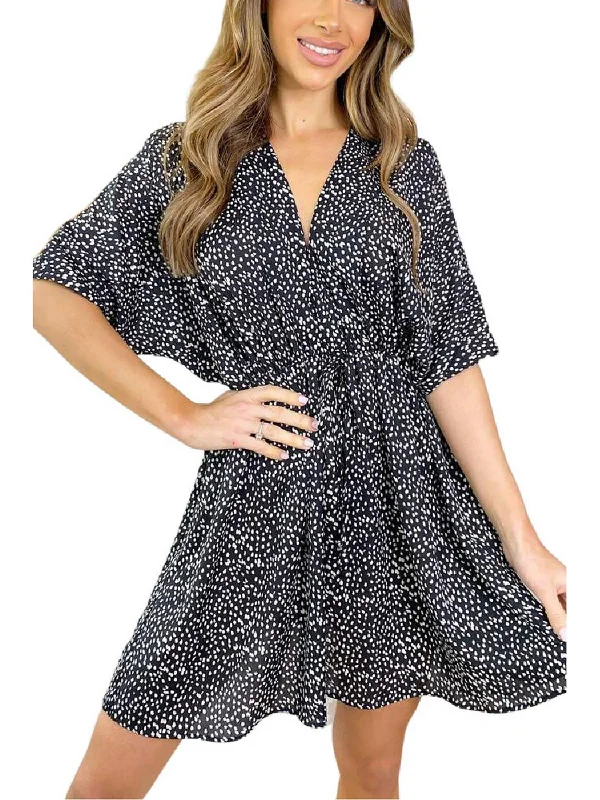 Holiday Gift Guide Sale Womens Daytime Mini Fit & Flare Dress