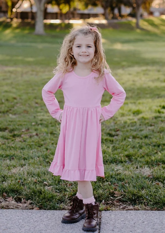 Preppy Style DIXIE TWIRLY DRESS - PINK